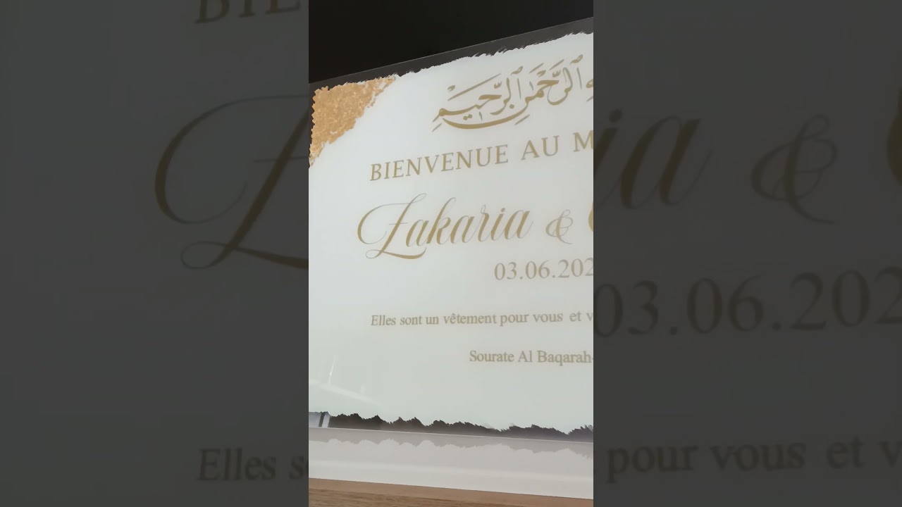 Panneau de bienvenue en acrylique 50&times;70 cm