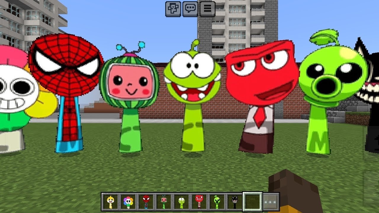 Sprunki​ OC​ Om Nom added in Minecraft​ PE​
