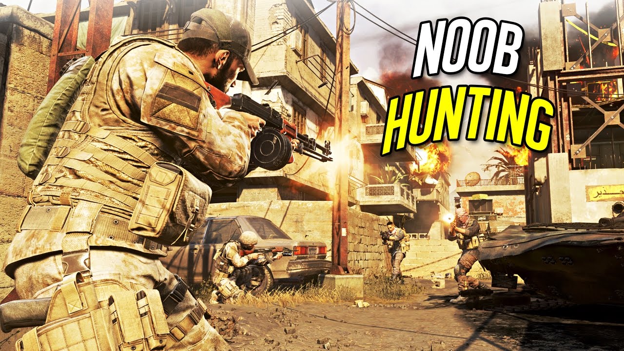 COD MWR NOOB HUNTING! - Funny Moments, Funny Kills & More! (COD4 Remastered)