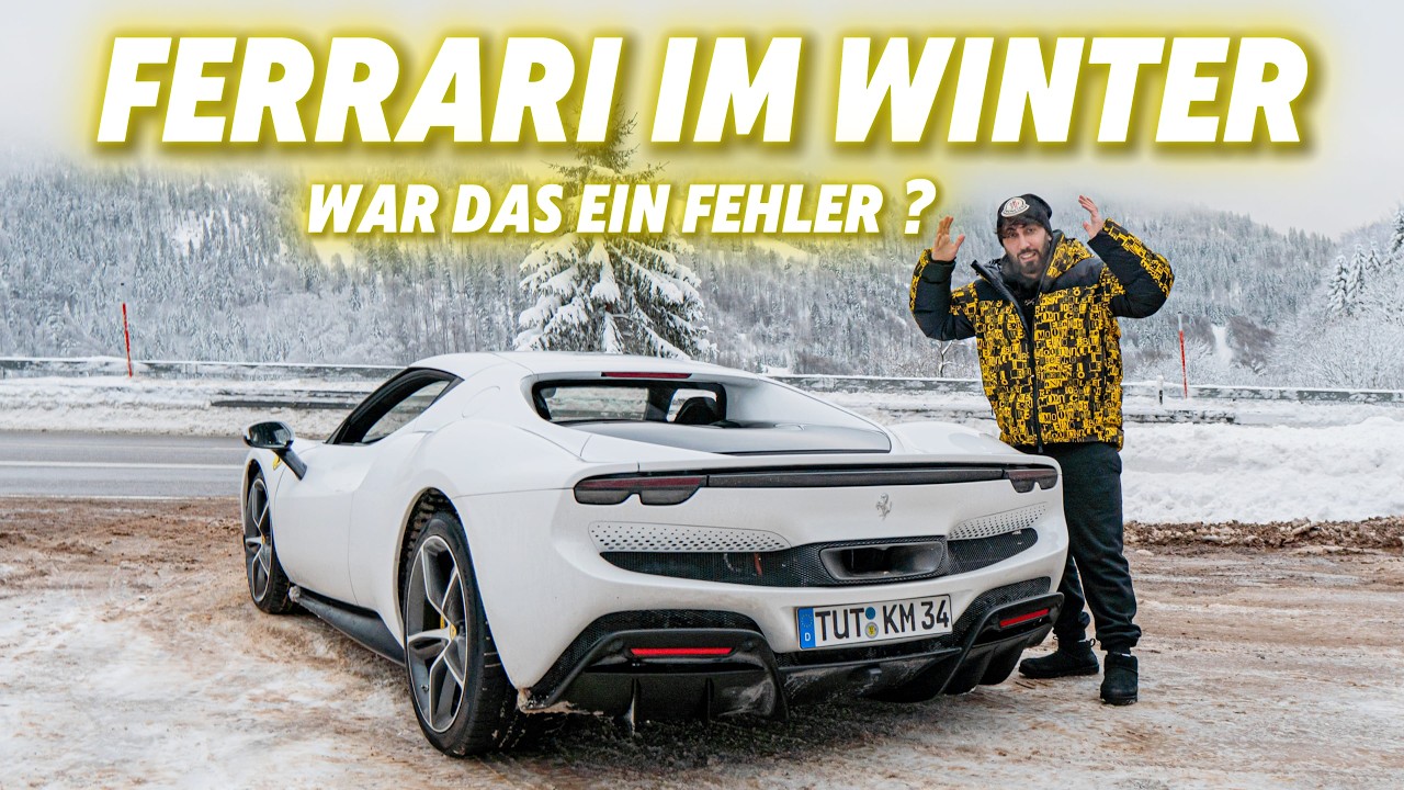 DER FERRARI 296 GTB IM SCHNEE-CHAOS! ❄️ War das ein Fehler ? #fy #fyp #fypシ