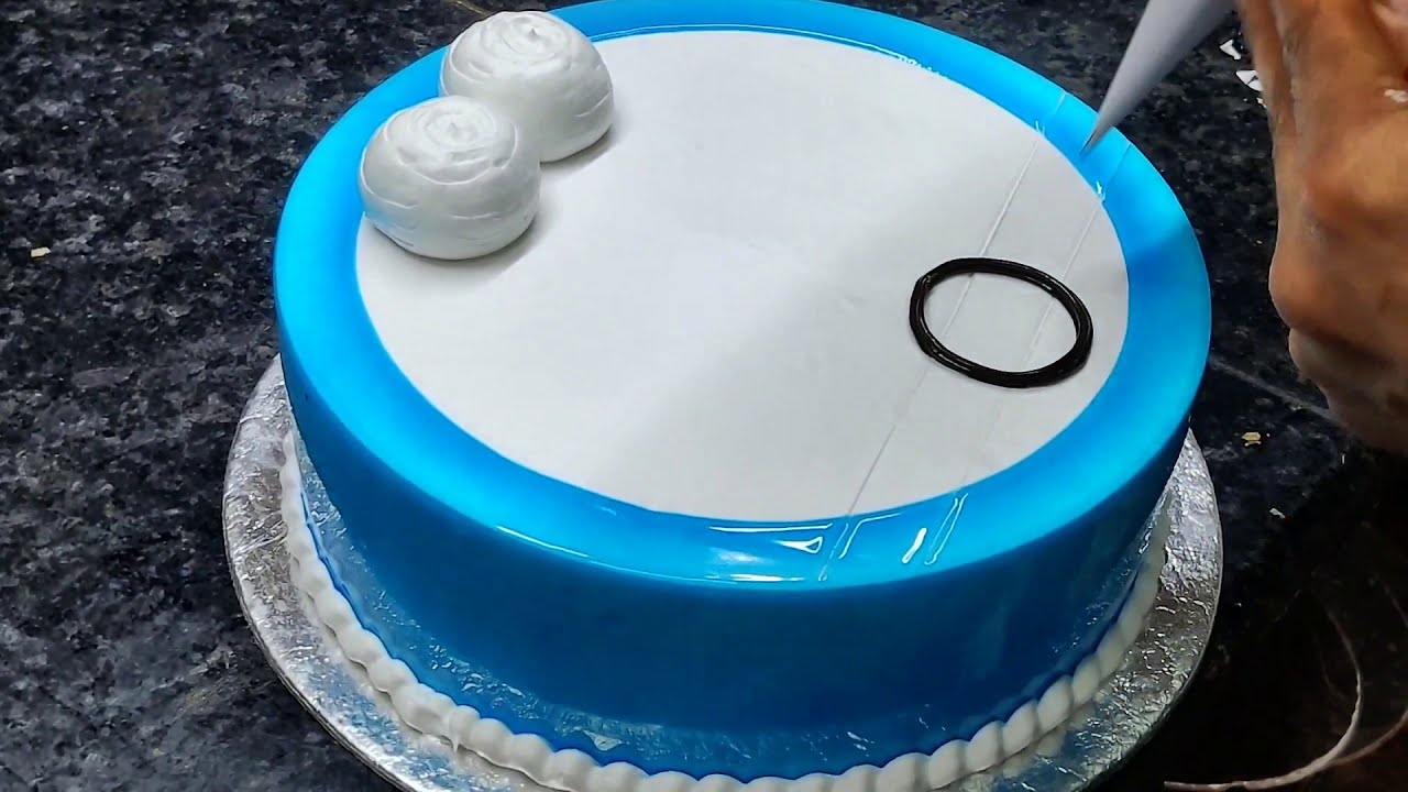 Doraemon cake || Doraemon face cake idea