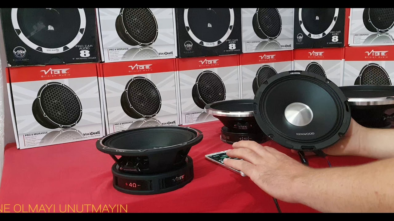 #VIBE 20CM YENI VE ESKI SERI #VIBE 25CM #KENWOOD KFC-PST80 MIDRANGE TEST #BAĞSOUND