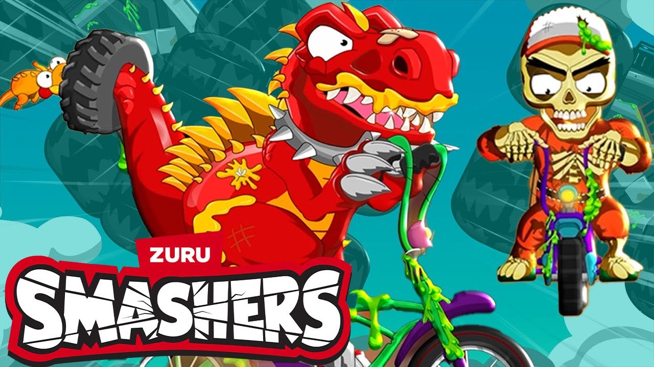 The Monster Train + More | Smashers | 🦖 DINO CHALLENGE 💥 Dinosaur Cartoons For Kids