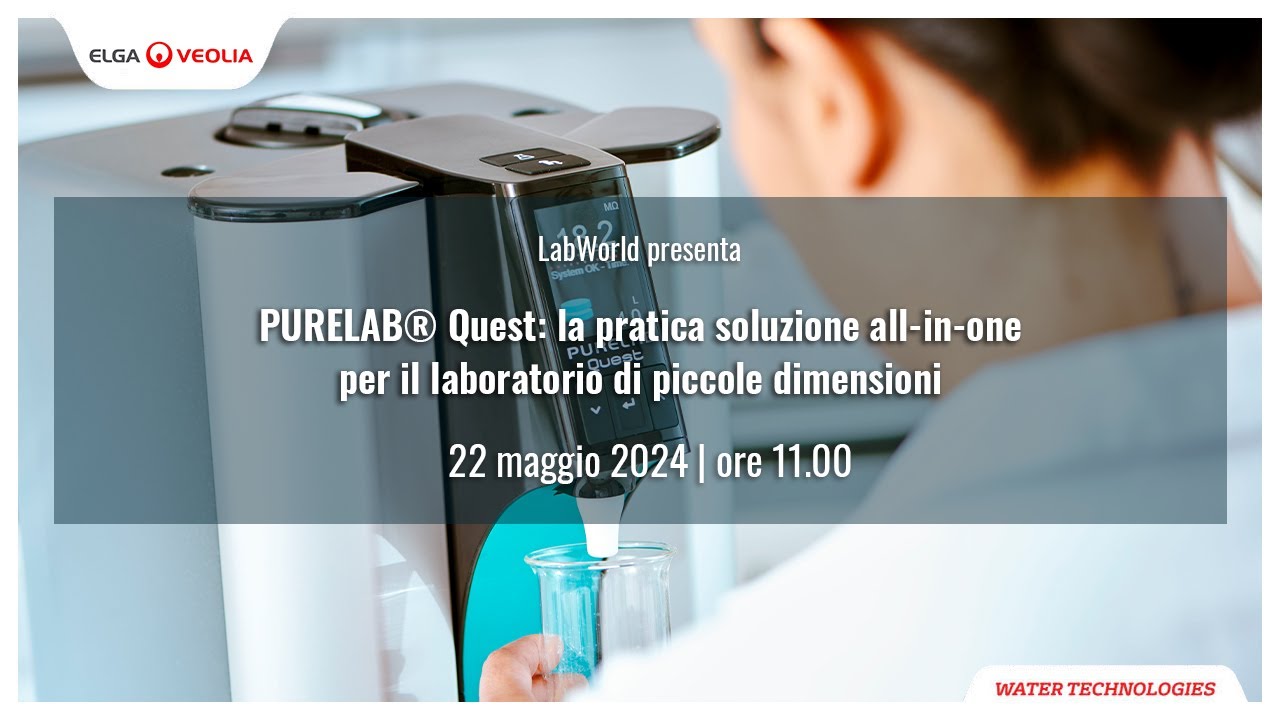 PURELAB&reg; Quest: la pratica soluzione all-in-one per il laboratorio di piccole dimensioni