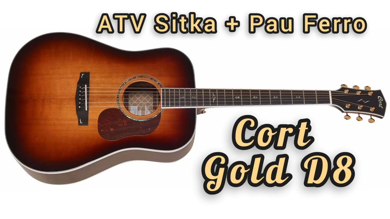 Cort Gold D8 Acoustic Guitar - A real Cannon - No Talking Just Playing HQ Studio Audio
