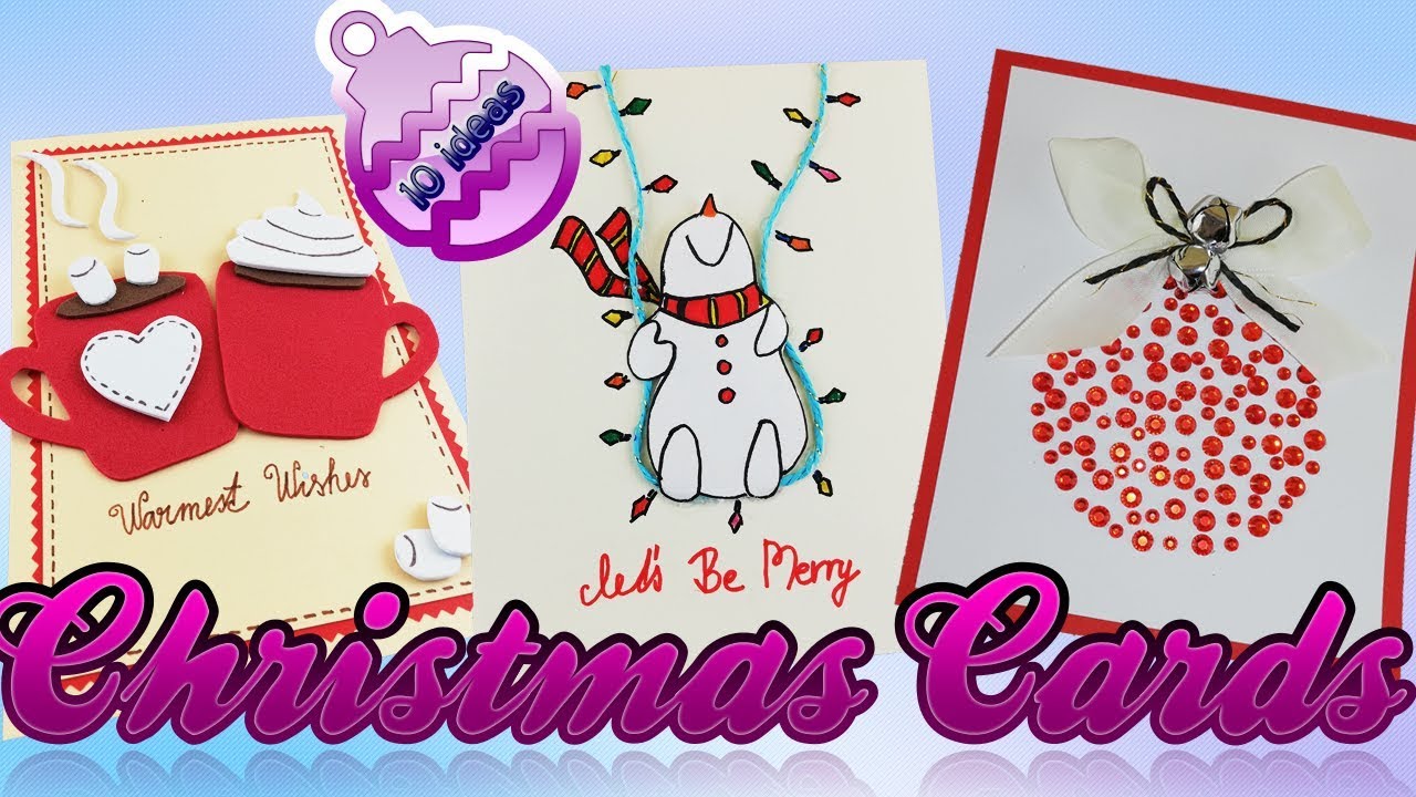 10 DIY Christmas Card Tutorial / How to!