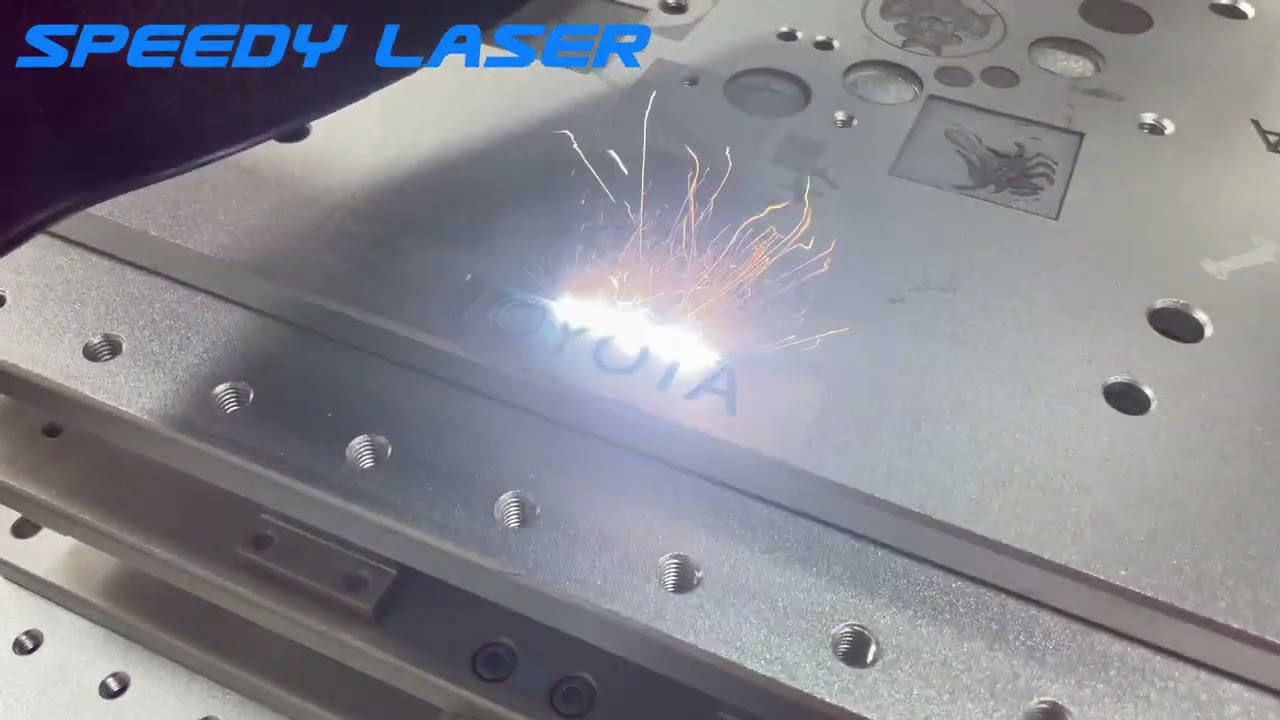 SPEEDY LASER 200W JPT MOPA fiber laser marking machine for aluminum plate deep engraving