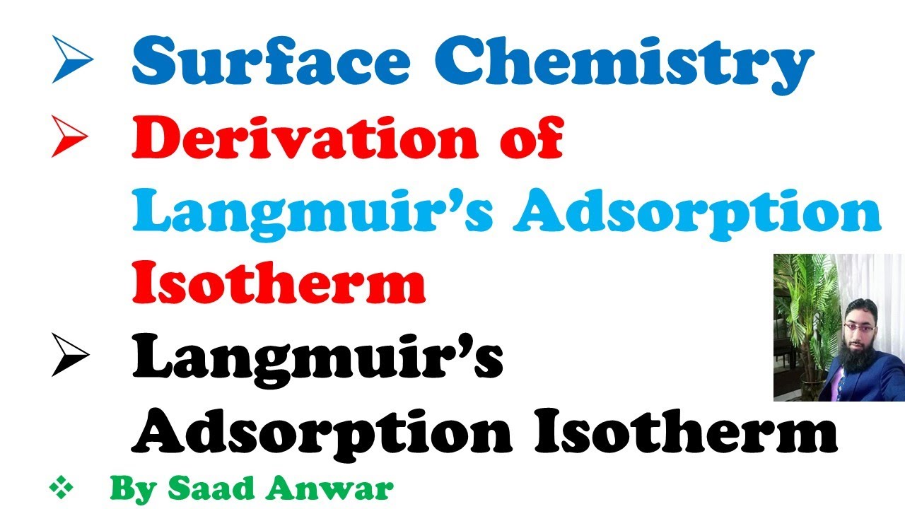 Langmuir Adsorption Isotherm | Postulates | Surface Chemistry | Urdu\Hindi |Physical Chemistry|Saad