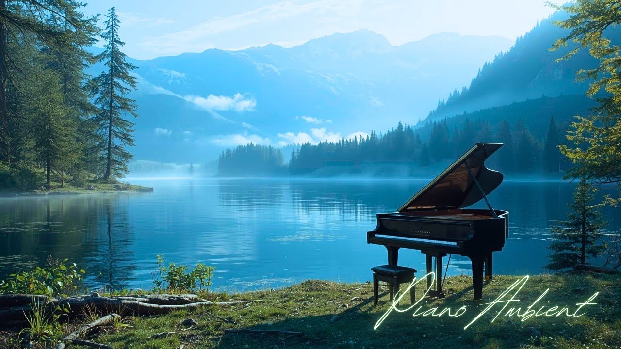 Deep Sleep Piano Music with Lake & Mountain Nature Sounds 🌿 Healing Relaxation