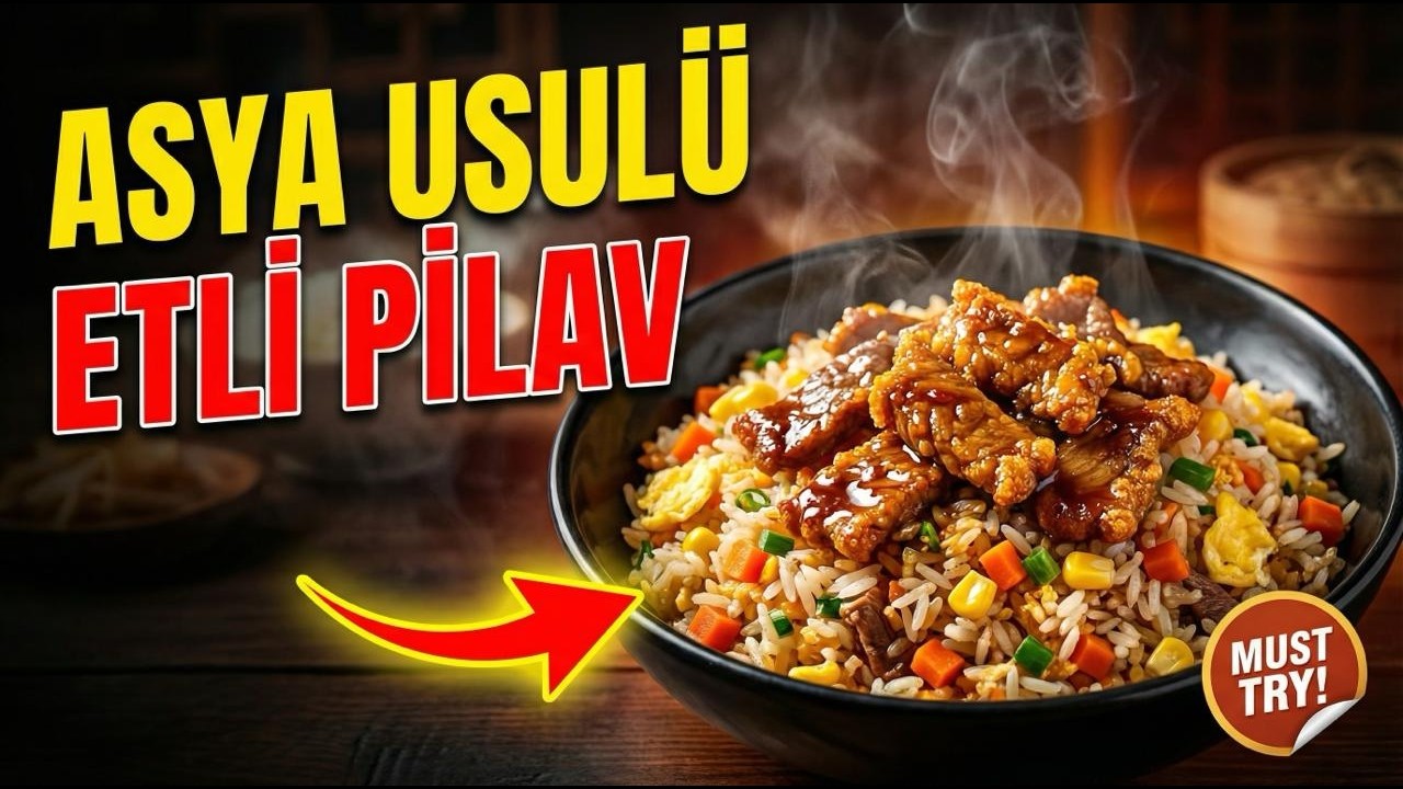 Asya Usulü Etli ve Sebzeli Pilav! Рис с мясом и овощами в азиатском стиле! Rice with Meat
