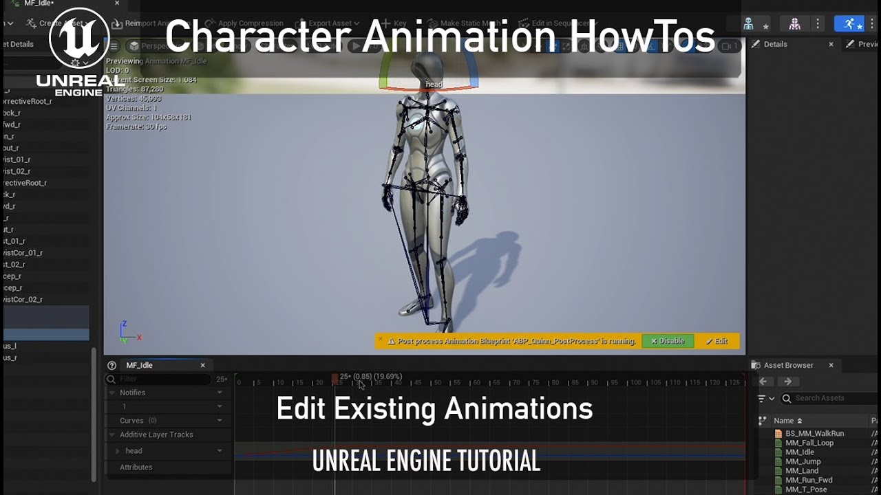 How To Edit Existing Animations in Unreal Engine