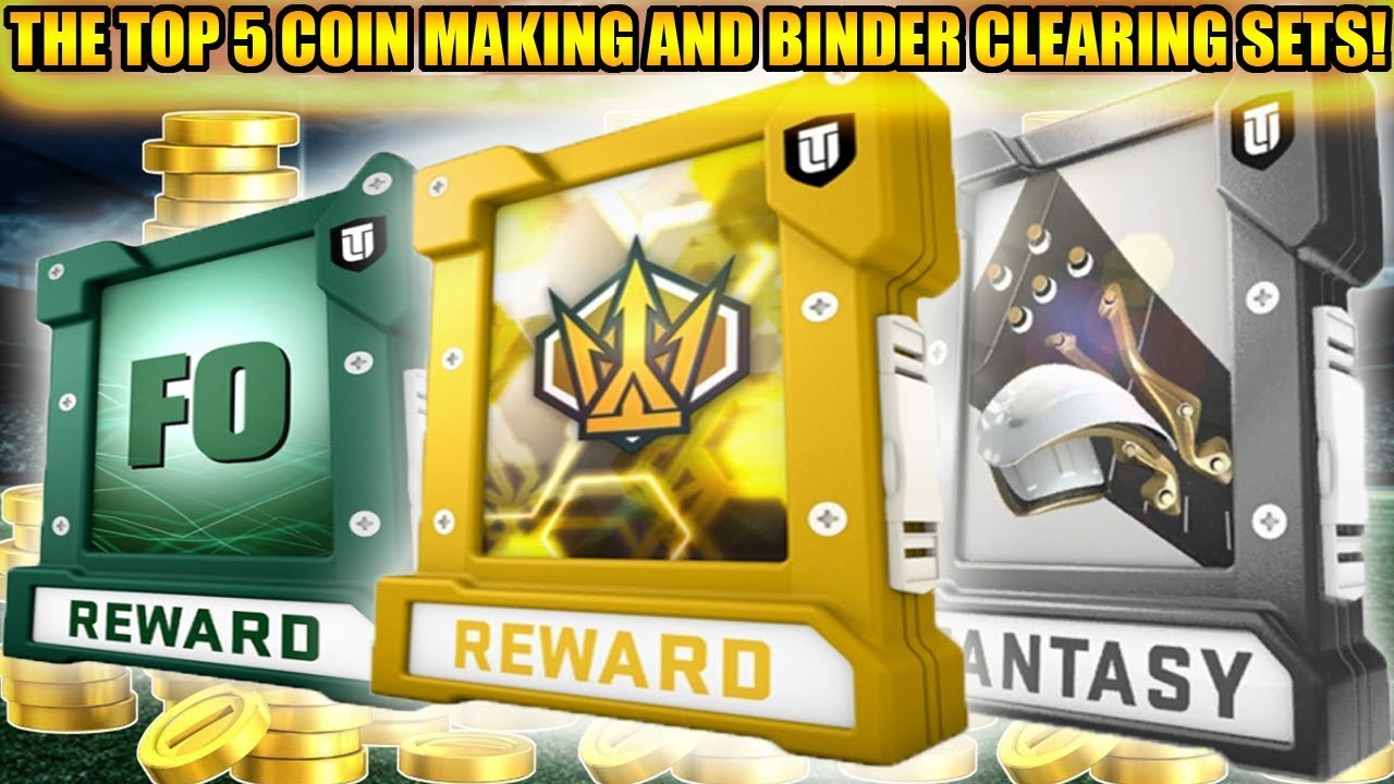 THE TOP 5 COIN MAKING AND BINDER CLEARING SETS IN MADDEN 19! | MADDEN 19 ULTIMATE TEAM