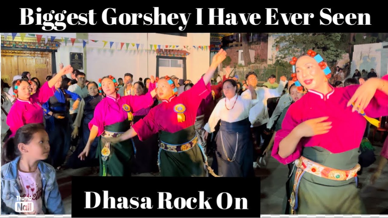 Biggest gorshey night at dhasa||tibetan vlogger ||gorshey||lhakar sang||bir||india||so many people 🫶