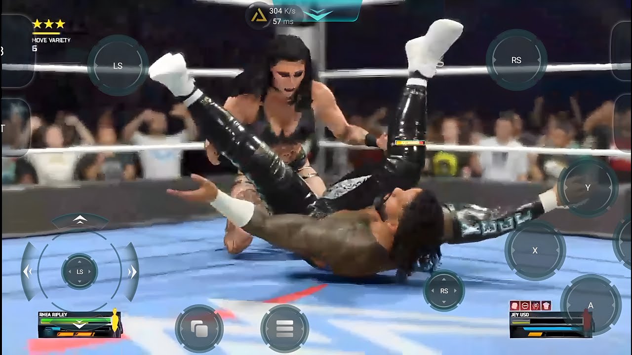 Rhea Ripley vs Jey Uso WWE 2K25 - Mobile Gameplay via Free Cloud Gaming App!