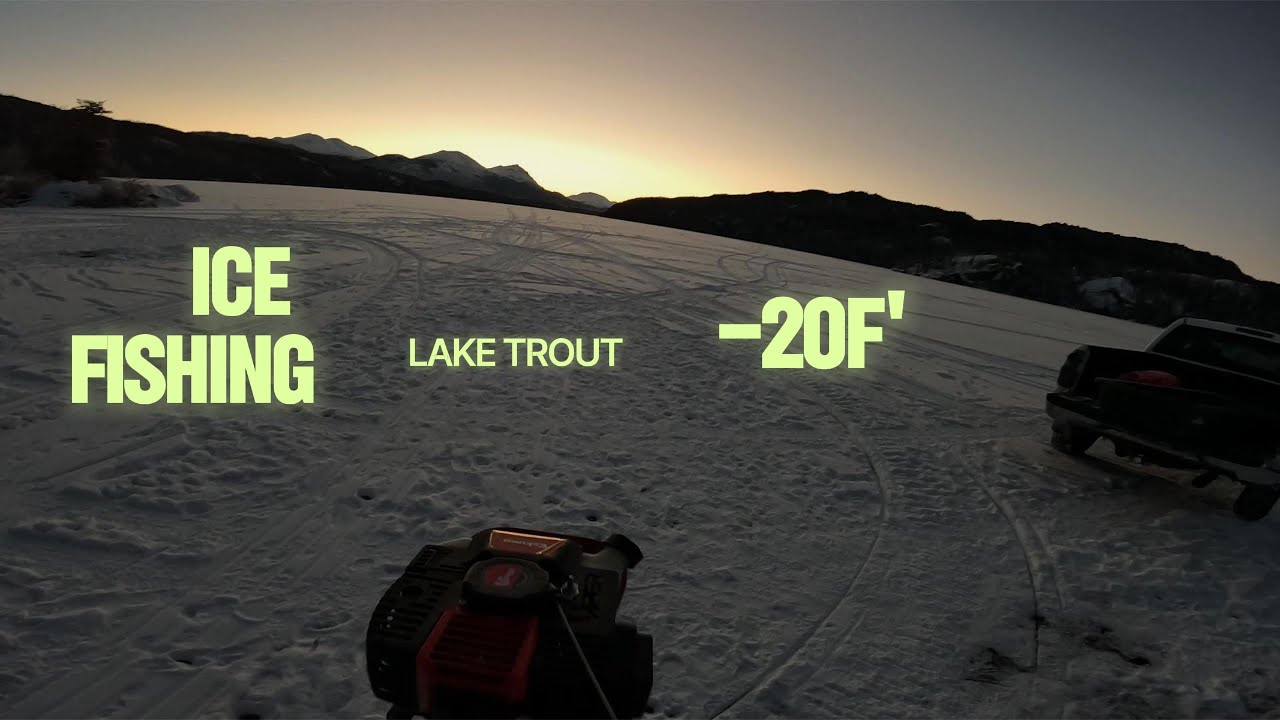 Ice fishing Lake Trout