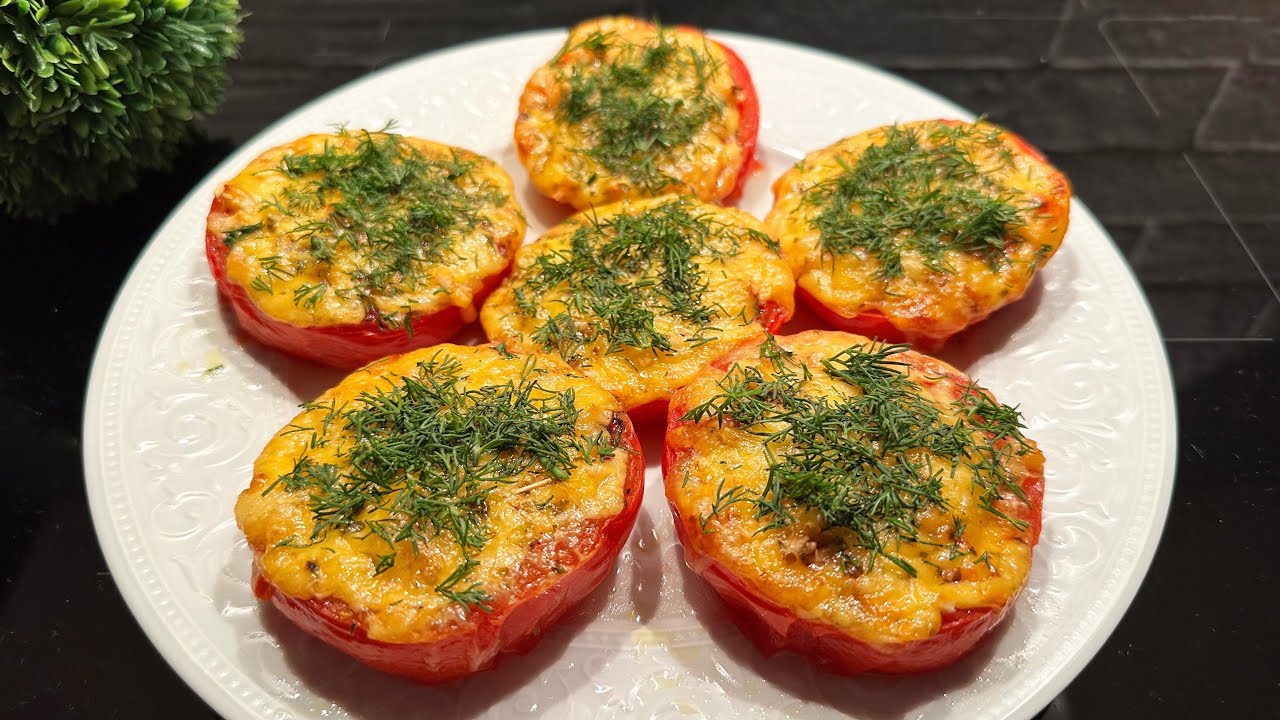 Помидоры такие вкусные, просто восхитительные! Отличный перекус за 5 минут!