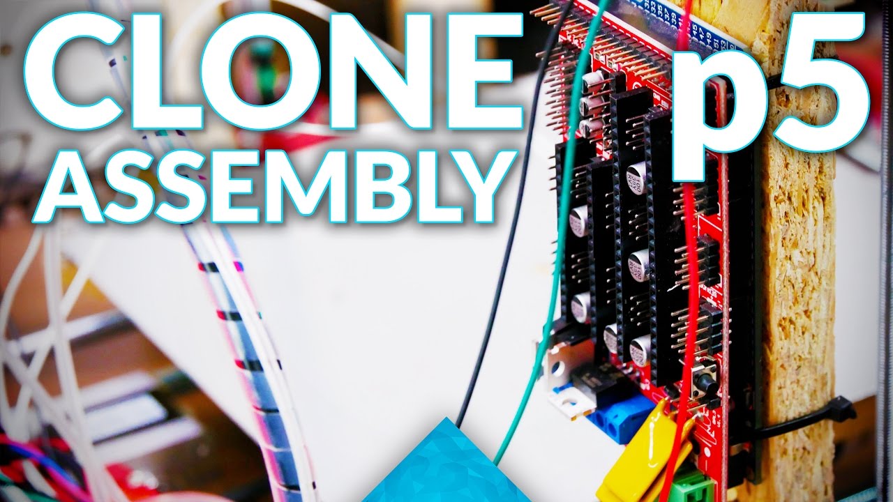 Prusa i3 MK2 3D printer clone live assembly: p5, Electronics and Firmware!