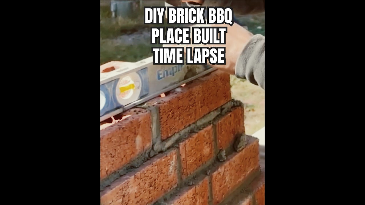3 Minute DIY Brick BBQ Build | How to Build a Backyard Brick Grill Fast