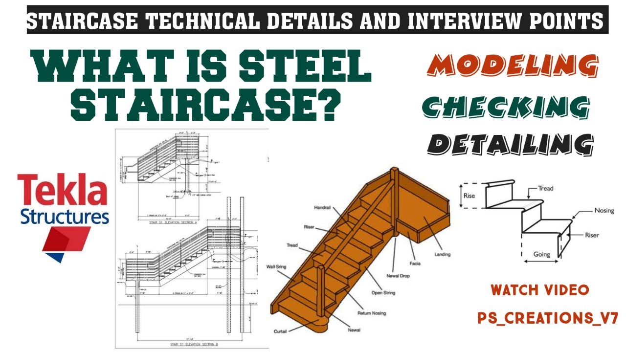 What is Staircase? Technical details and interview points #stair #staircase #stairdesign #tekla