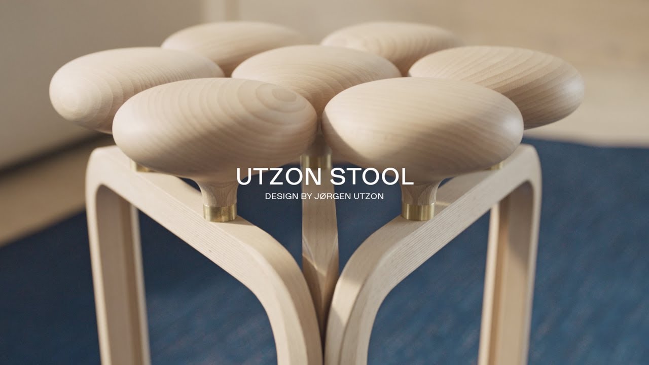 Introducing the Fritz Hansen JU01&trade; Utzon Stool Designed by J&oslash;rn Utzon
