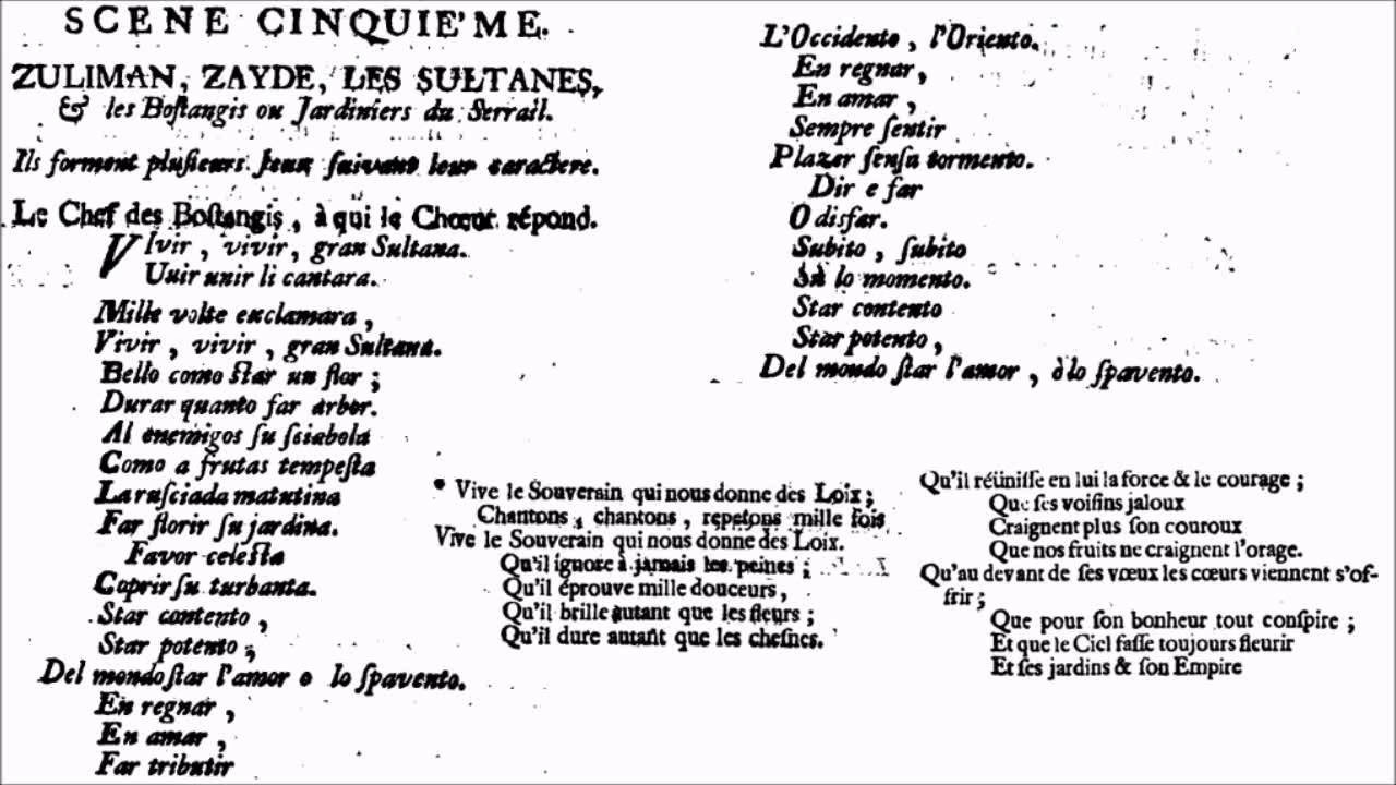 André Campra - L'Europe Galante - 5. La Turquie (3/3)