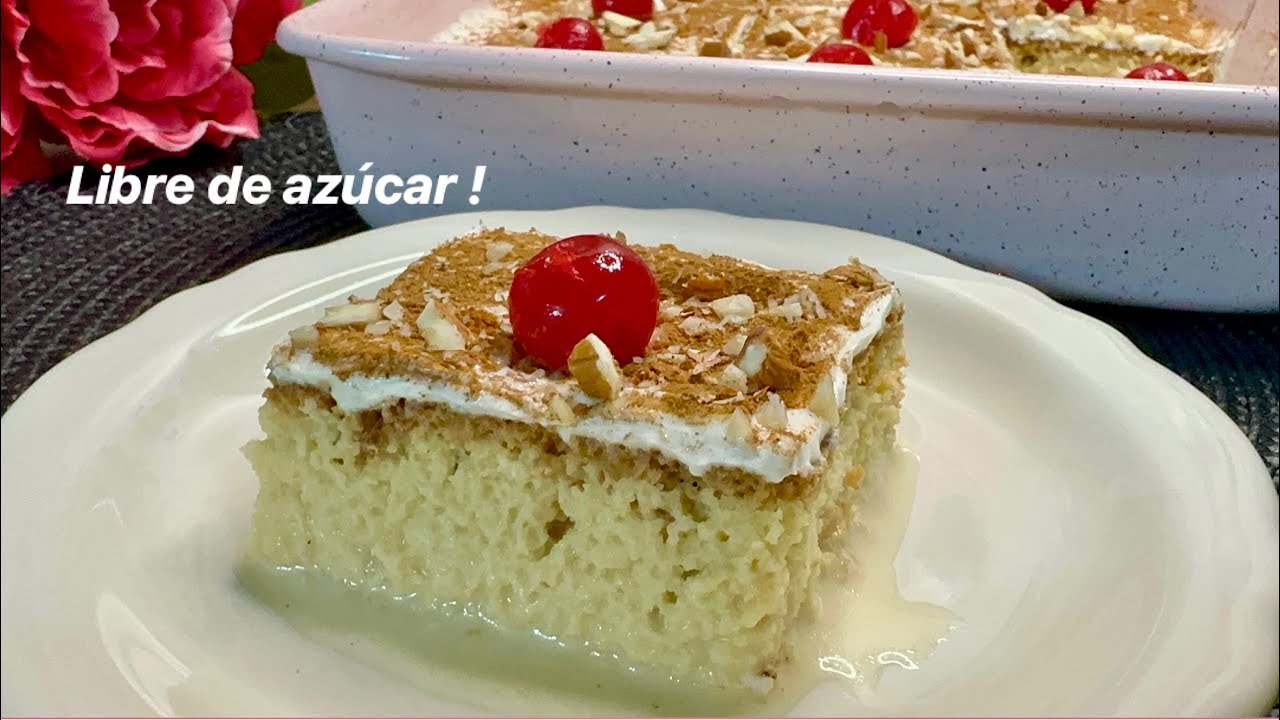 TRES LECHES SIN AZÚCAR NI HARINAS PASTEL KETO  #may #pastel #keto