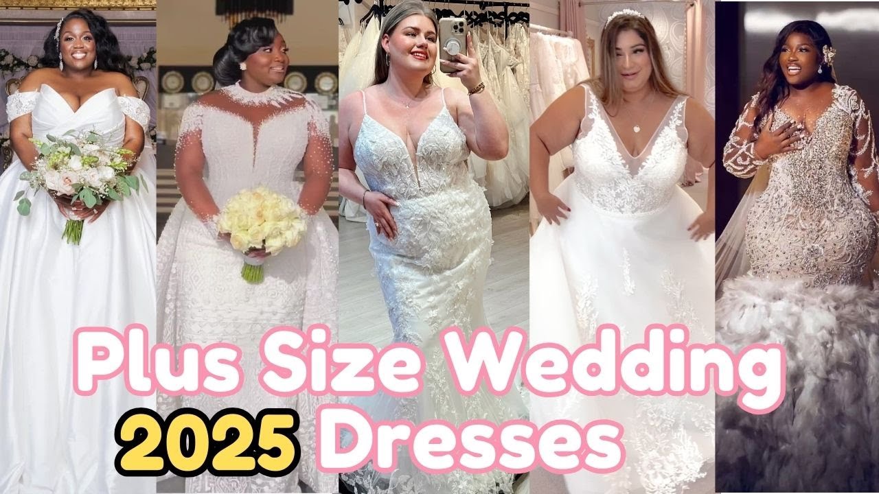 Stylish Plussize Wedding Dress Trends 2025|white wedding dress Shopping|Wedding Outfits 2025