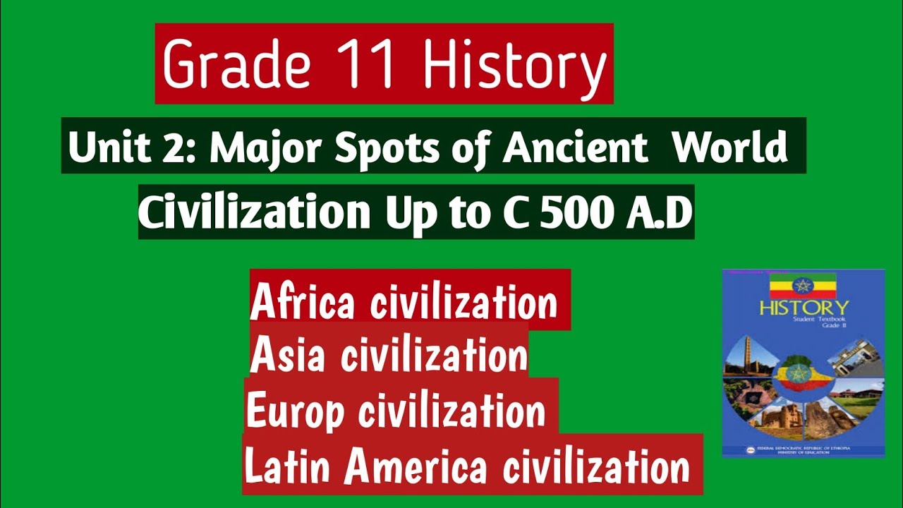 Grade 11 History unit 2: Major spots of Ancient World civilization up to C.500 A.D #history #grade11