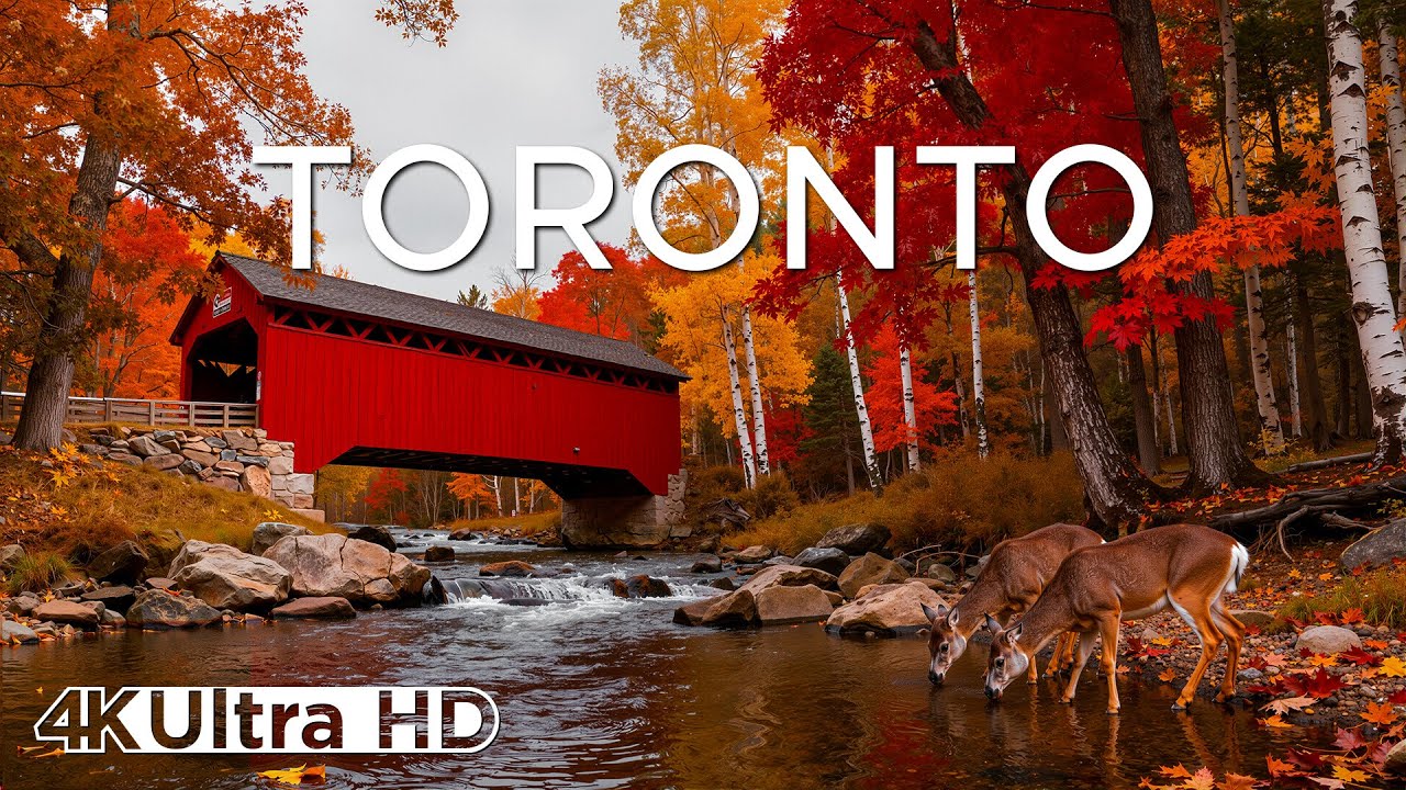 Autumn in Toronto 4K 🍁 | City Parks, Forest Trails & Golden Leaves