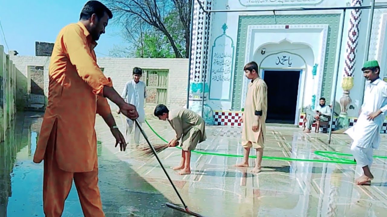 Alhamdulillah Ramzan Sharif ki taiyari masjid ko daure | All Muslim |Rajab fimly ko advance mubarak