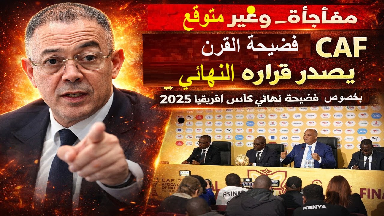 مفاجأة.. بلاغ عاجل الاتحاد الافريقي CAF يصدر قراره النهائي بخصوص فضيحة نهائي كأس افريقيا 2025