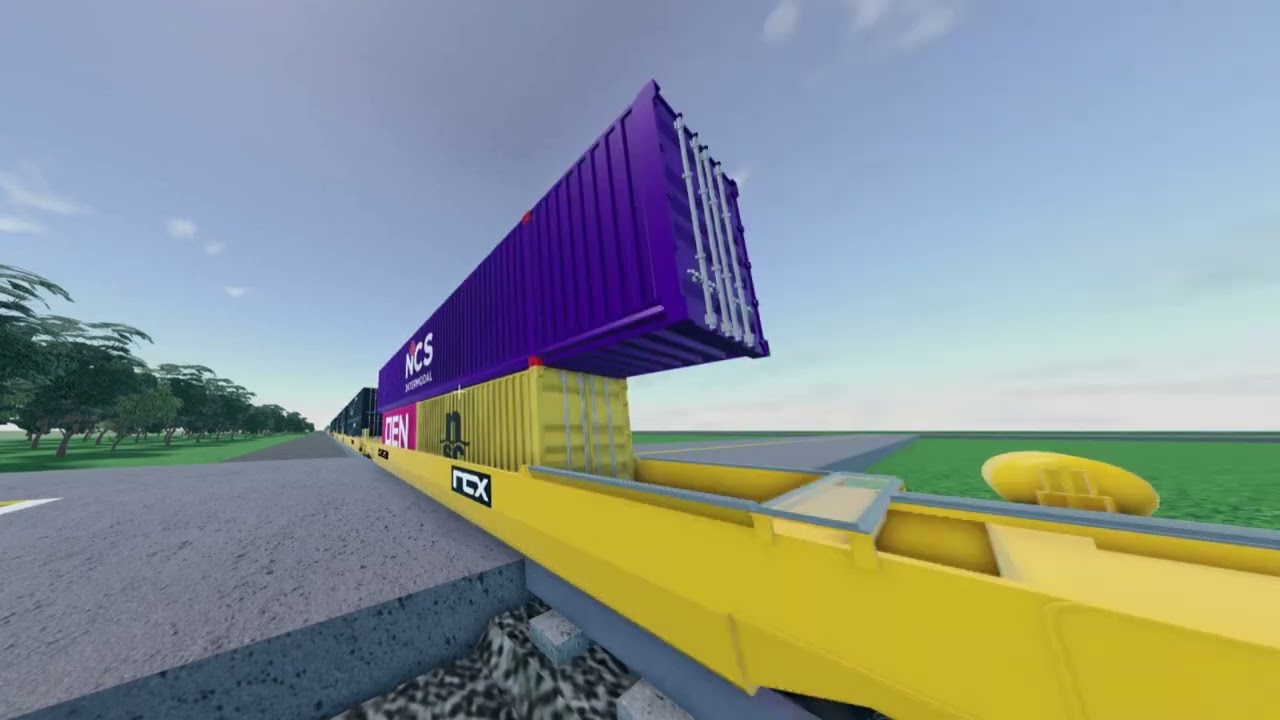 UP 1989 leads 70 MPH Z train with 2 additional trains