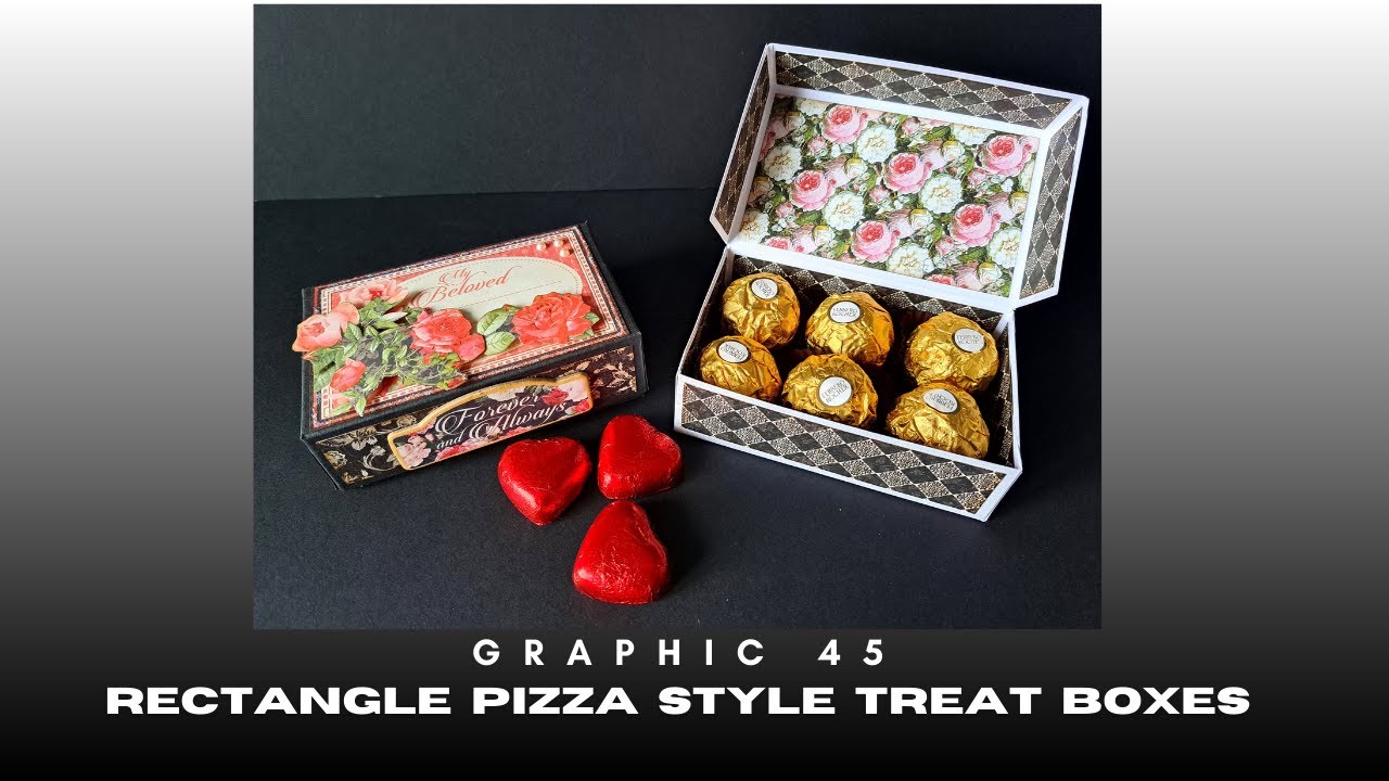 Easy to Make Graphic 45 Rectangle Pizza Style Treat Boxes