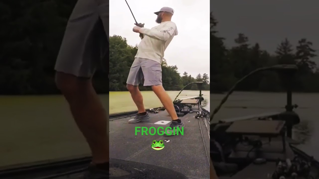 FROGGIN 🐸 #fishing #fish #bassfishing #bass #largemouth #frog #froggin #sloppin