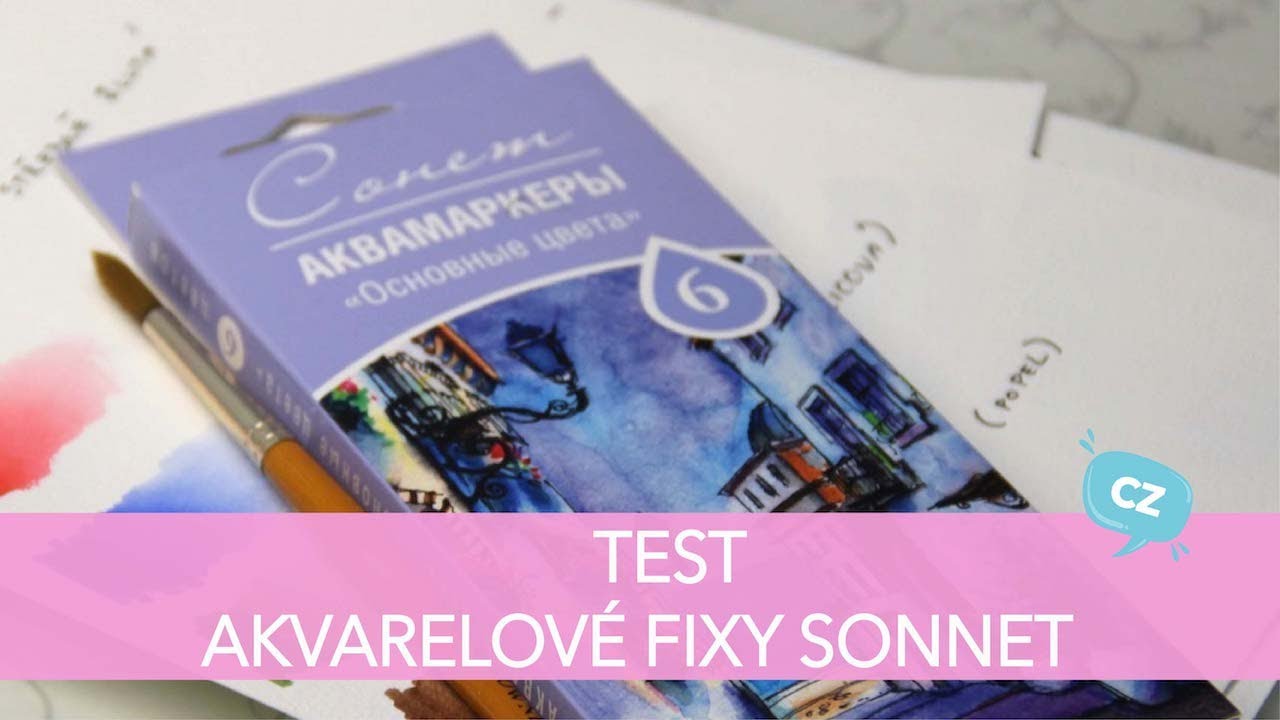 TEST - akvarelové fixy Sonnet - nejhorší fixy co jsem zkusila !!!