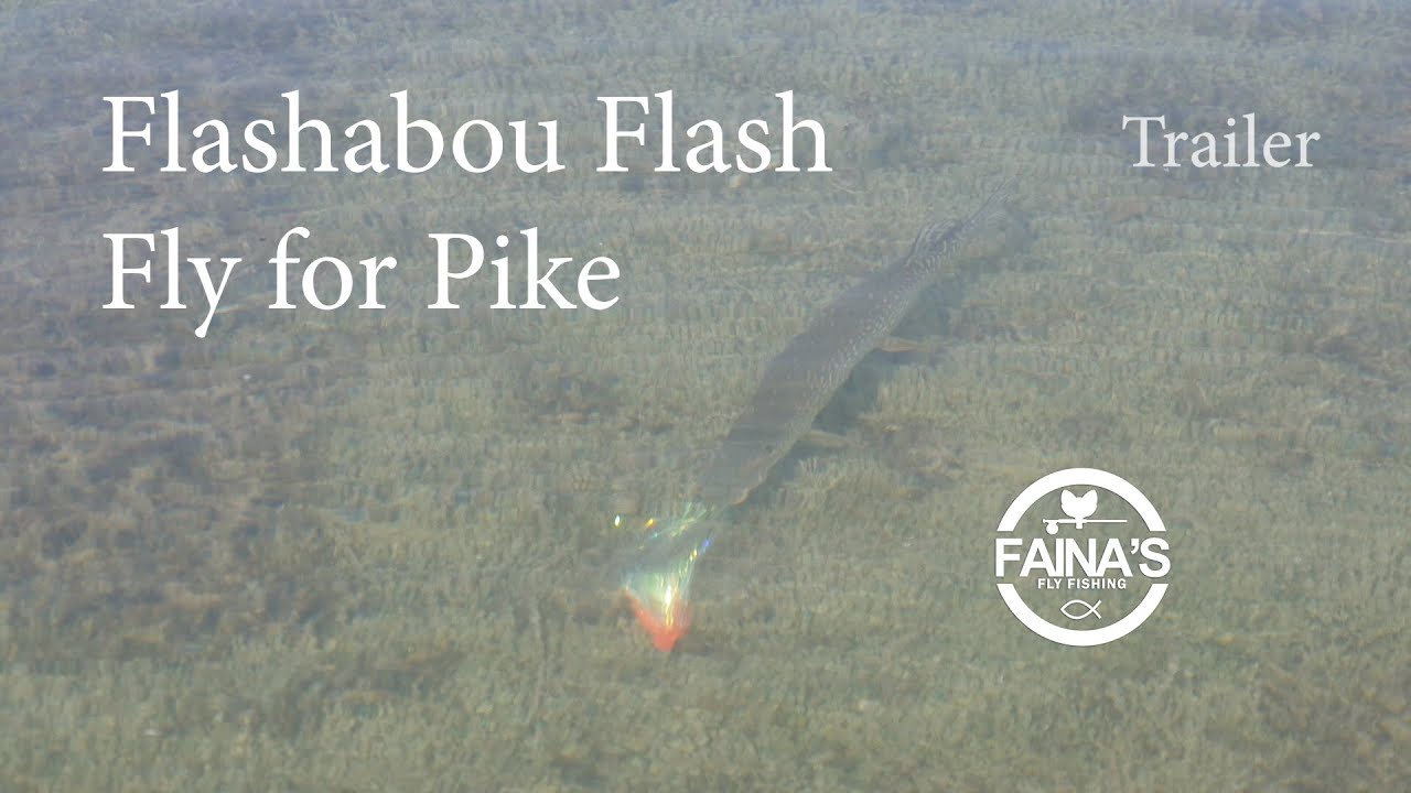 Flashabou Flash Fly for Pike Trailer Streamer per lucci con riprese di attacchi dell'esca subacquee