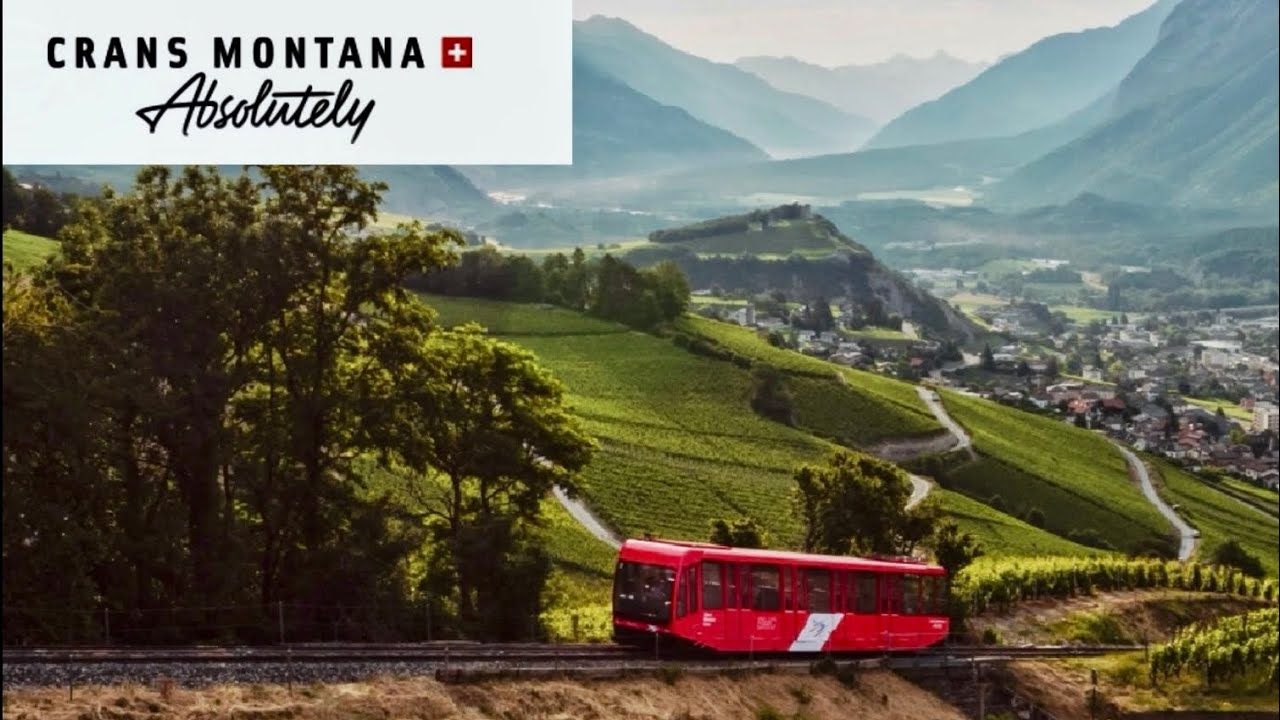 Beautiful Crans Montana🇨🇭Switzerland ||  Funicular || terraced vineyards ||Travel Guide