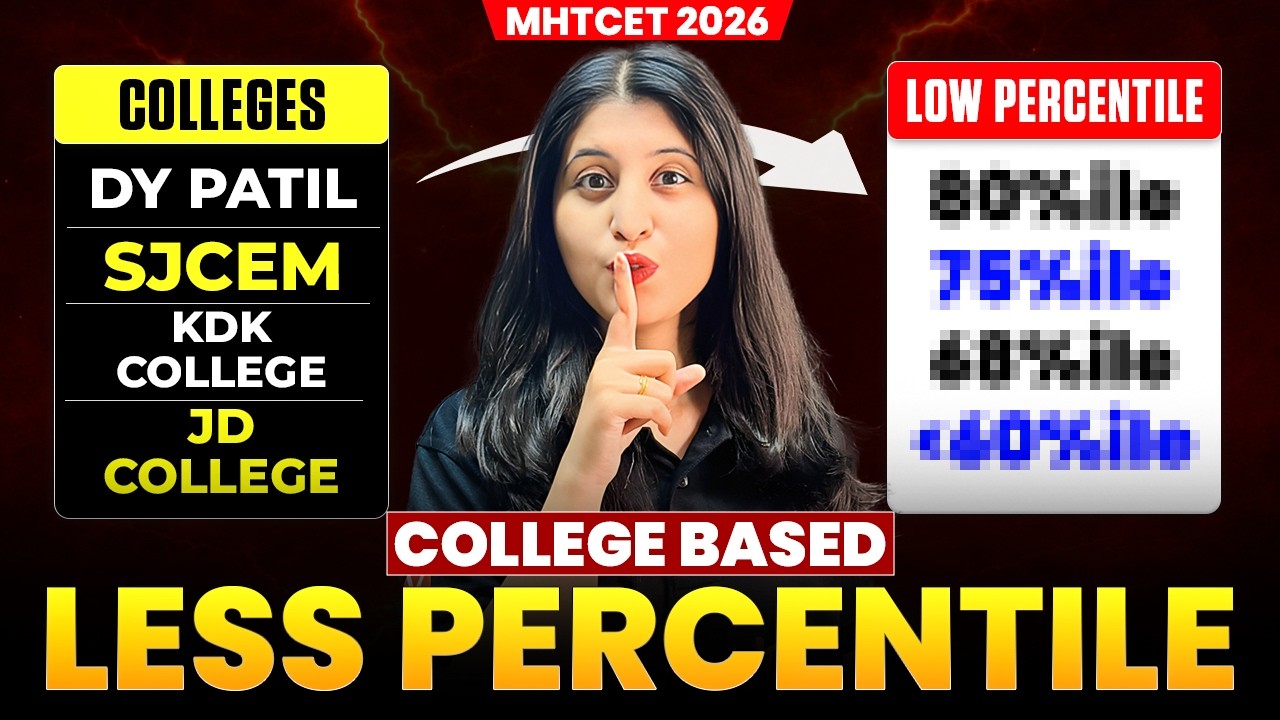 MHTCET 2026 🔥 Best Colleges for Low Score | Hidden Options | Complete List by Siona mam