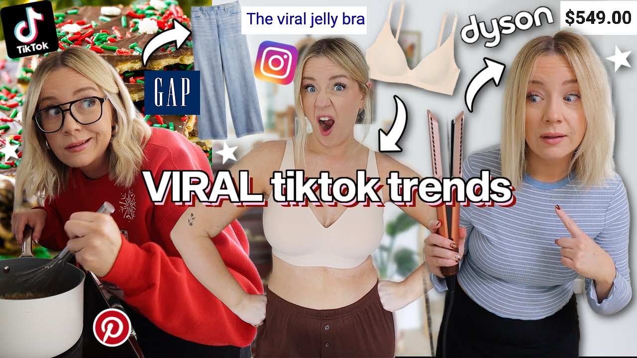 i tried *VIRAL* tiktok trends so you don't have to (dyson airstrait, christmas 