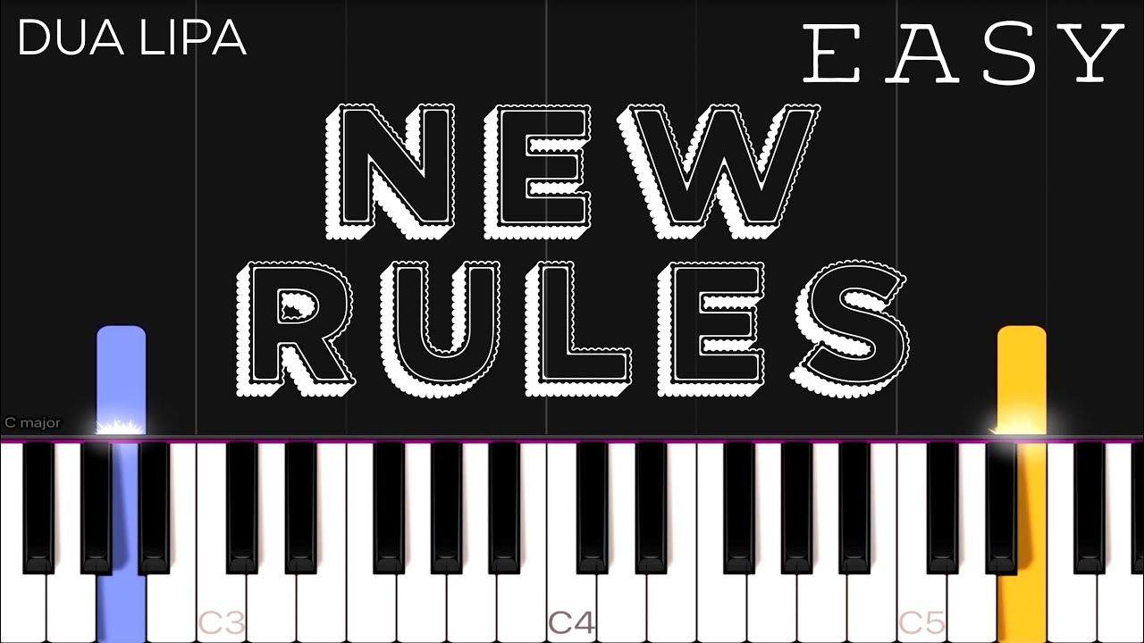 Dua Lipa - New Rules | EASY Piano Tutorial