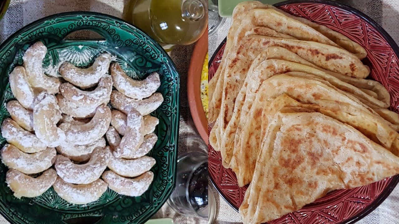 اجي نوجدو الكوطي مجموعين رغايف مورقين باللوز و حلوة زمان بالفرماج مسمن باللوز هشيش