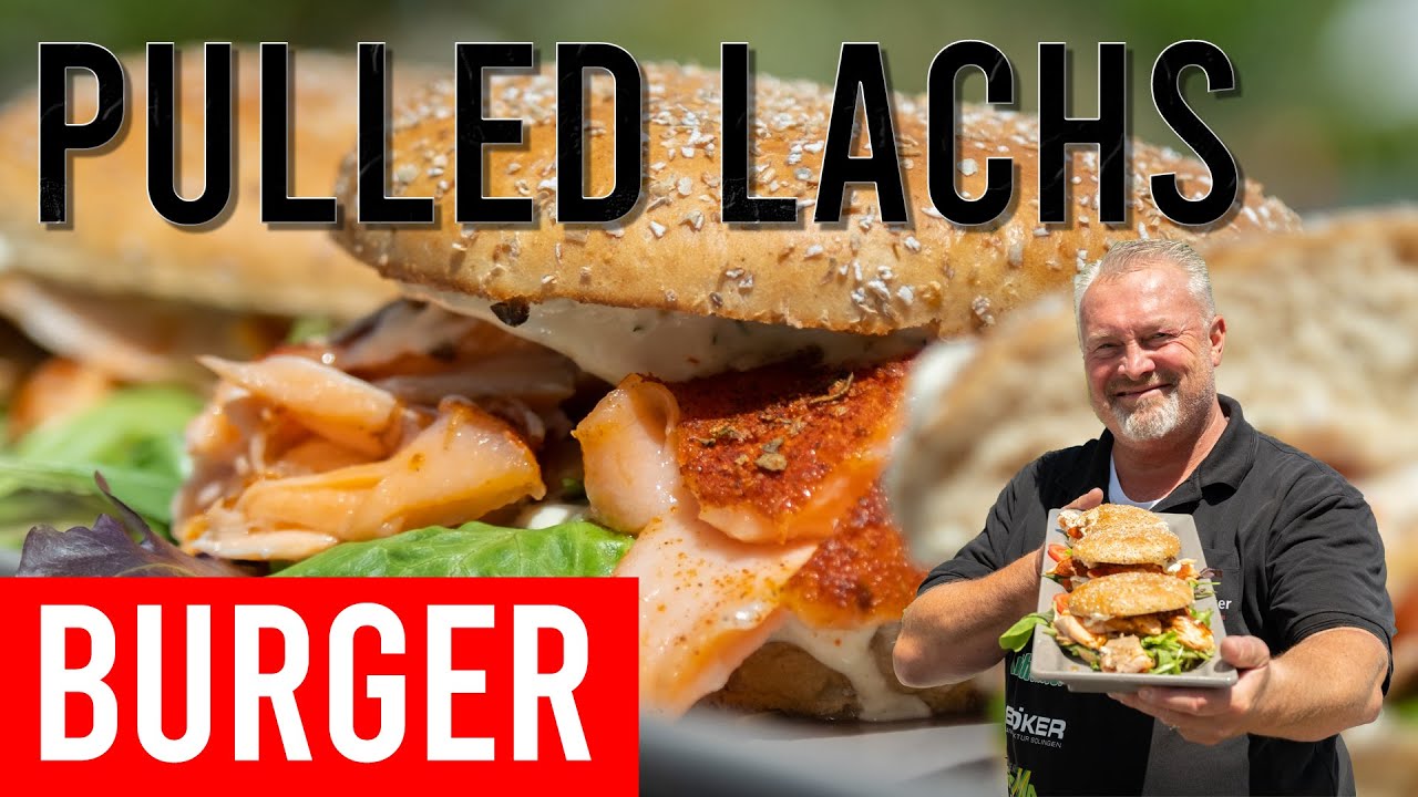 Pulled Lachs Burger geräuchert // Peter Zeitler