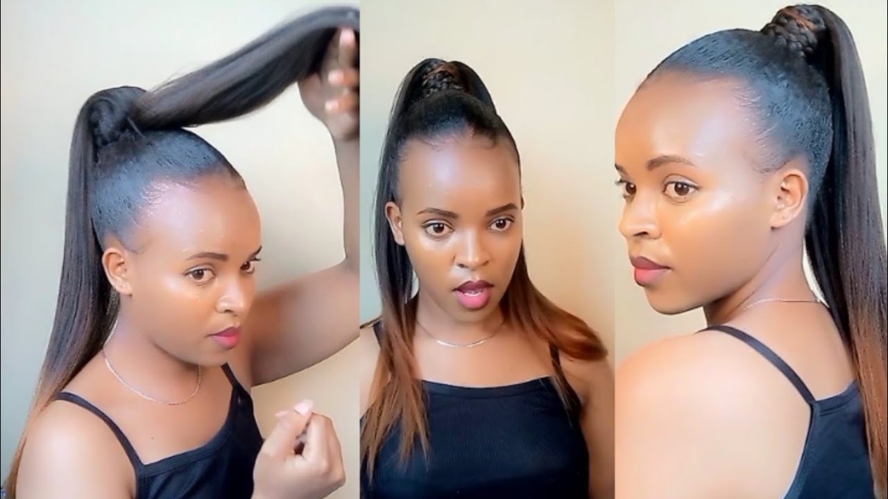 How to: DIY ponytail extension using braiding hair. Lush hair 