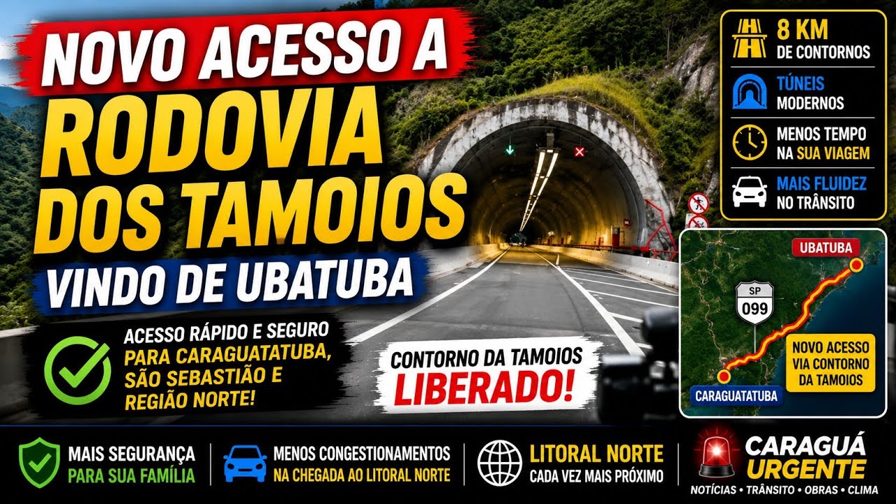 Como acessar a Rodovia dos Tamoios para quem vem de Ubatuba e Região Norte se Caraguatatuba