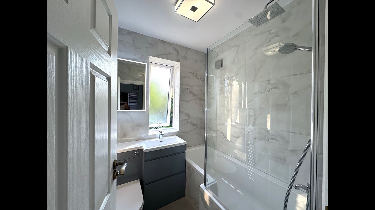 🛁 Stylish Bathroom Renovation, Romford#home #tranding #construction  #interiordesign #property #fypシ