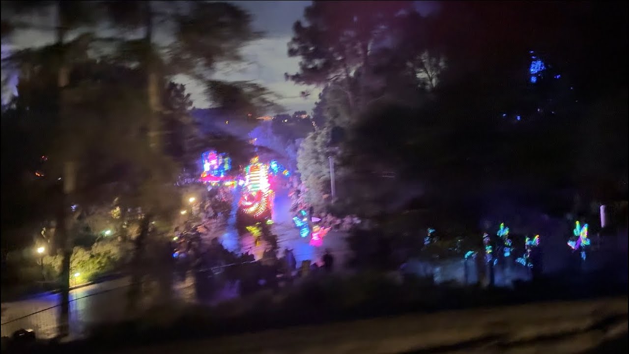 Matterhorn Bobsleds (Tomorrowland Side) - Night POV - 7/25/25 - Disneyland 70th Celebration
