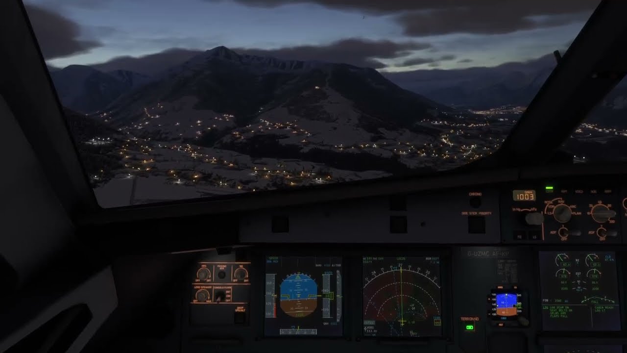 Easyjet FSLabs LEAP A321-251NX Austria LOWI Innsbruck Airport (CIRCLE TO LAND RWY08)