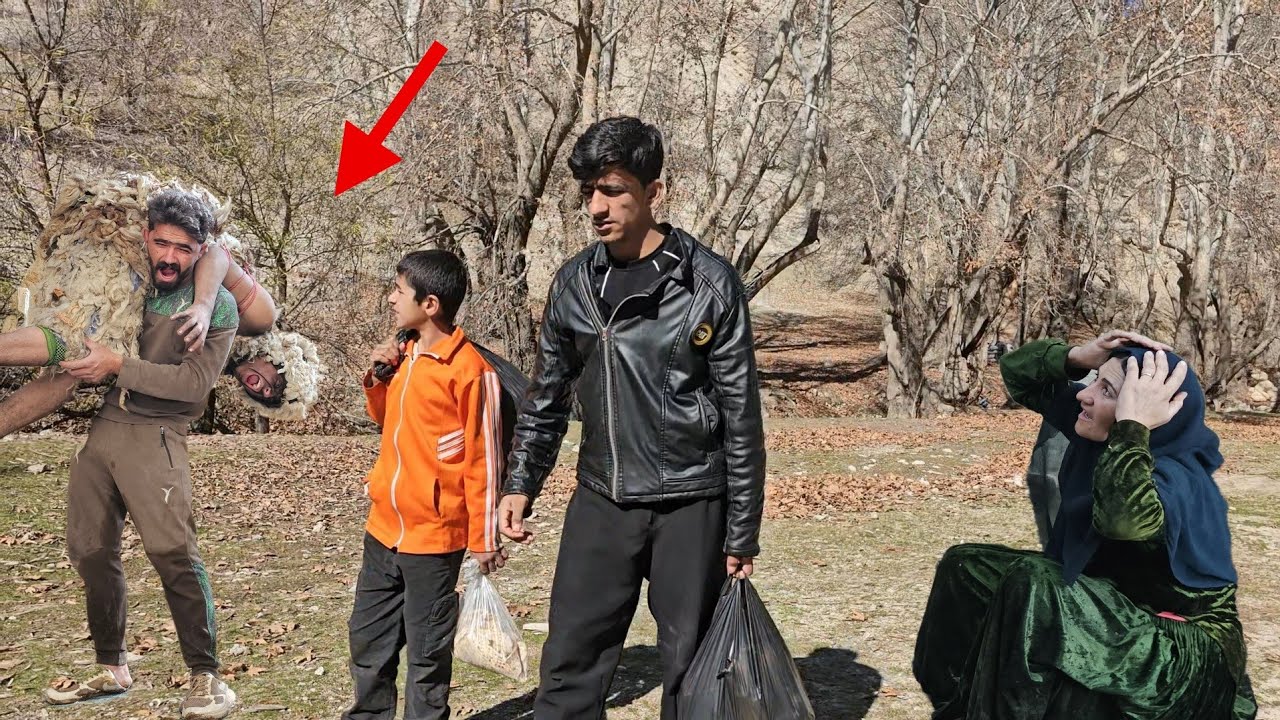 Hard life in the mountains. Hussein's pursuit of a wild caveman.