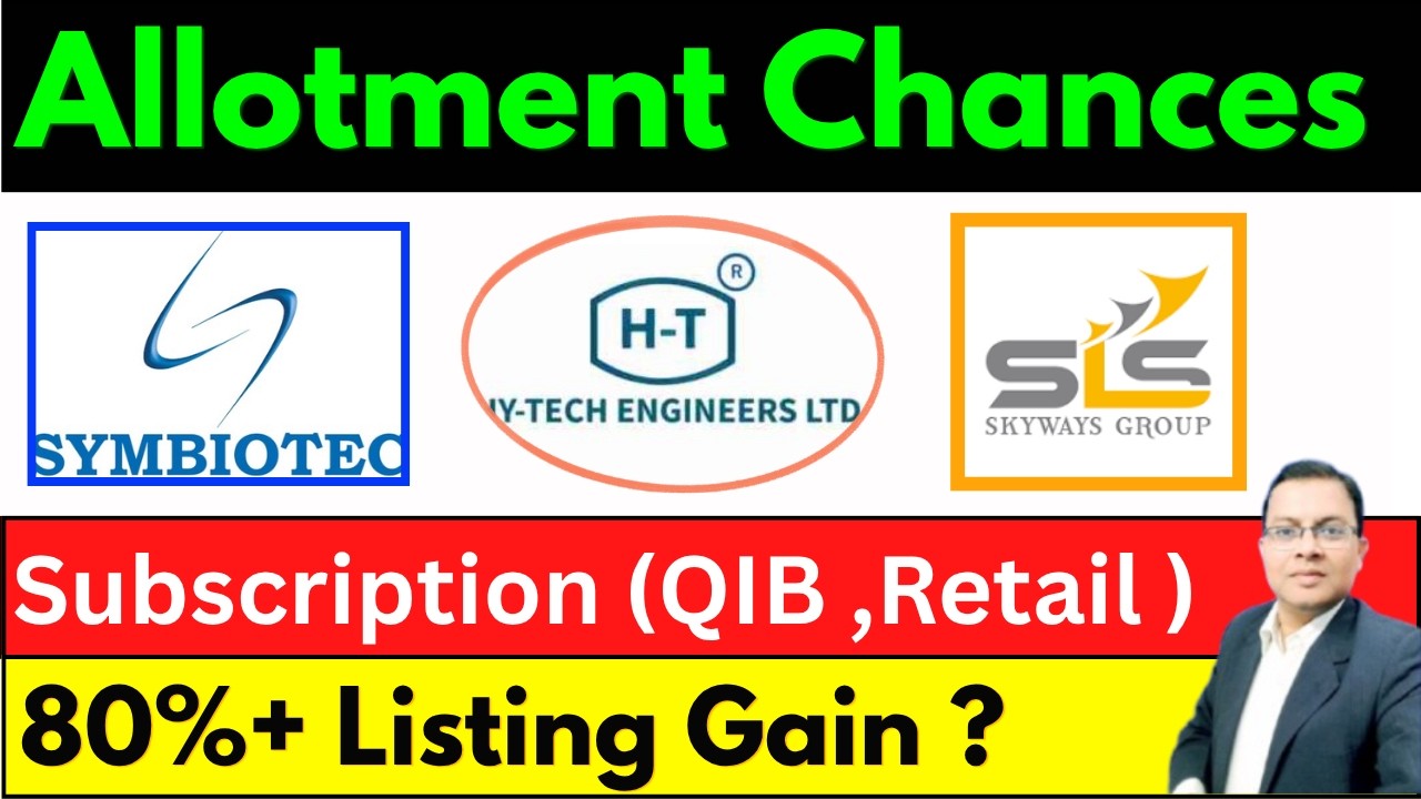 Hy-Tech Engineers IPO Allotment Chances I Symbiotec Pharmalab Allotment Chances I Skyways Air IPO