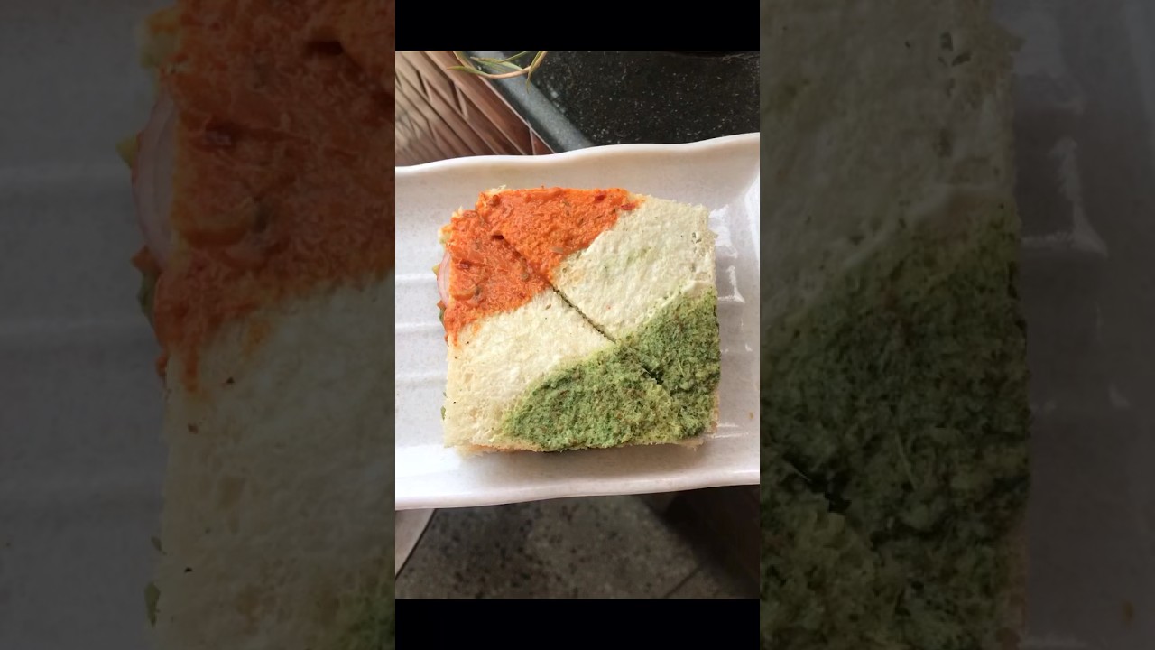 Tricolour Sandwich Recipe #shorts #sandwich #independenceday